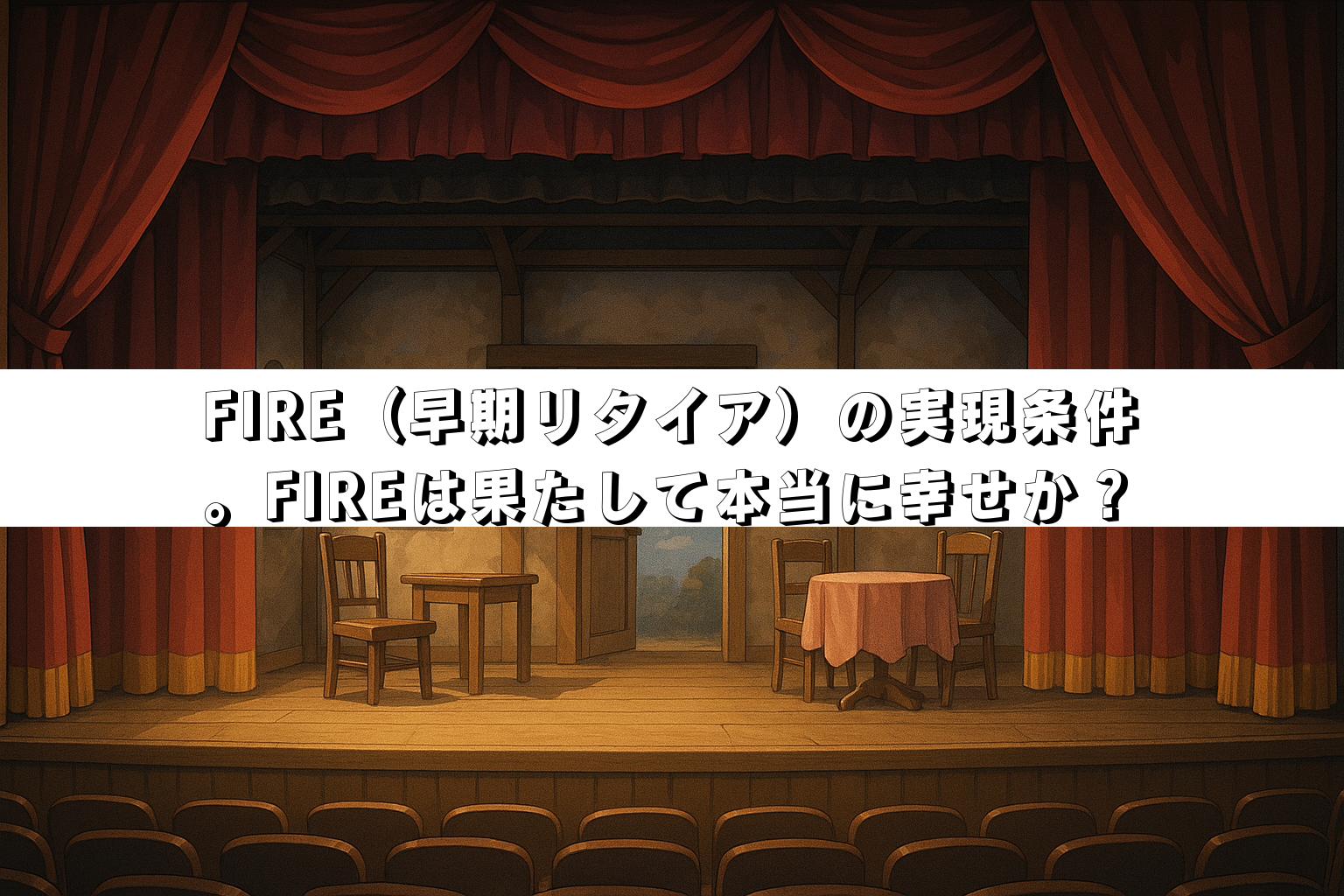 FIRE(早期リタイア)の実現条件。FIREは果たして本当に幸せか?