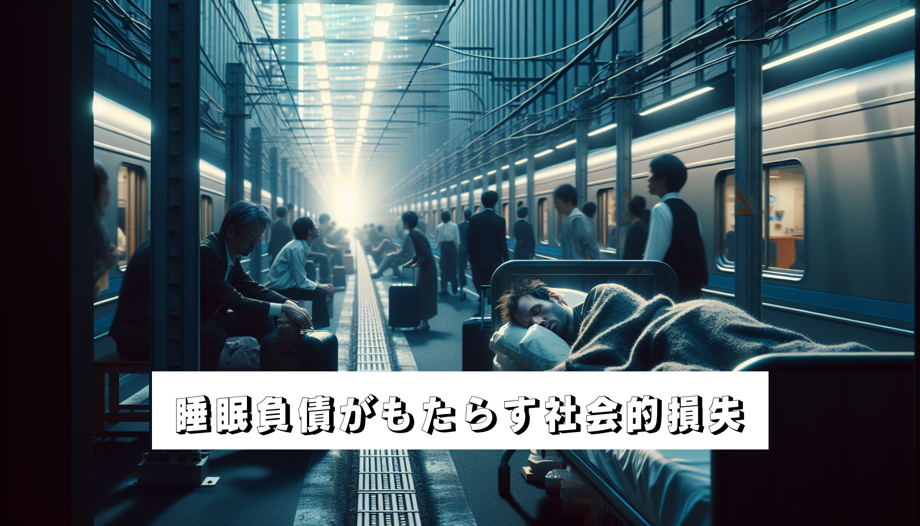 睡眠負債がもたらす社会的損失のアイキャッチ